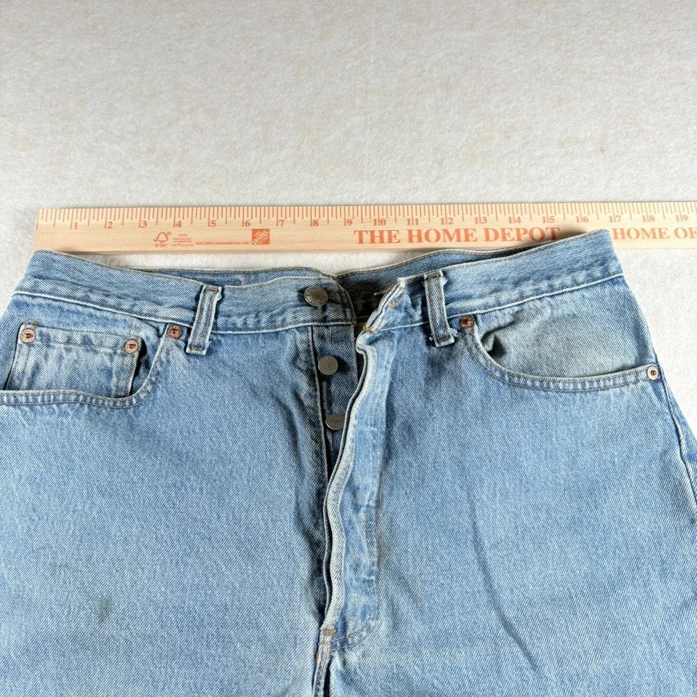 Levi's 501 USA Vintage 36x32 Light Wash Button Fly Straight Leg Jeans